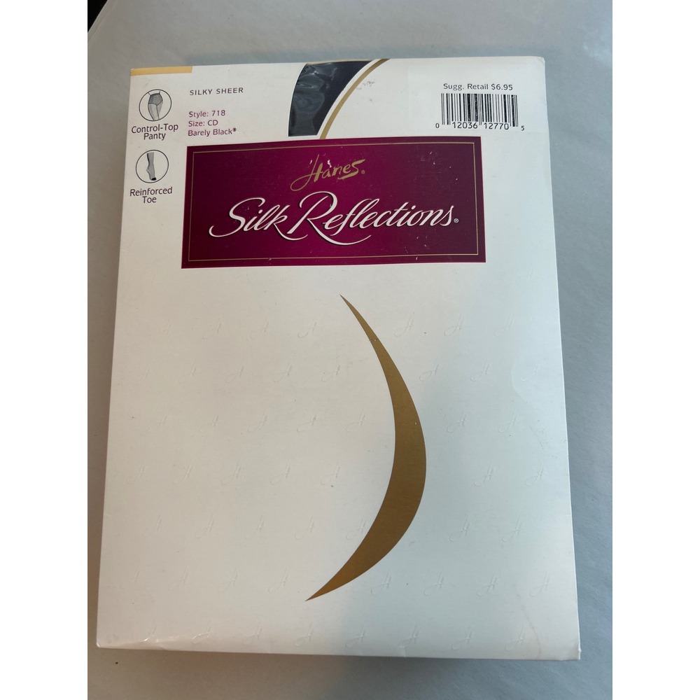 Vintage‎ Calvin Klein Hanes Pantyhose Bundle 4pk Black Control Top Size C  Med - Picture 5 of 5